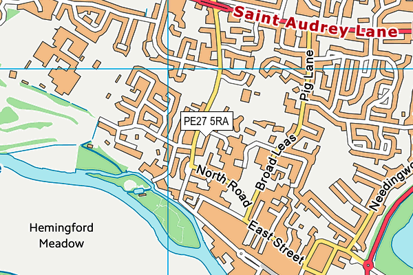 PE27 5RA map - OS VectorMap District (Ordnance Survey) PE27 5RA map - OS VectorMap District (Ordnance Survey)