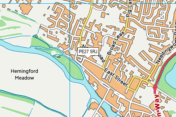 PE27 5RJ map - OS VectorMap District (Ordnance Survey) PE27 5RJ map - OS VectorMap District (Ordnance Survey)
