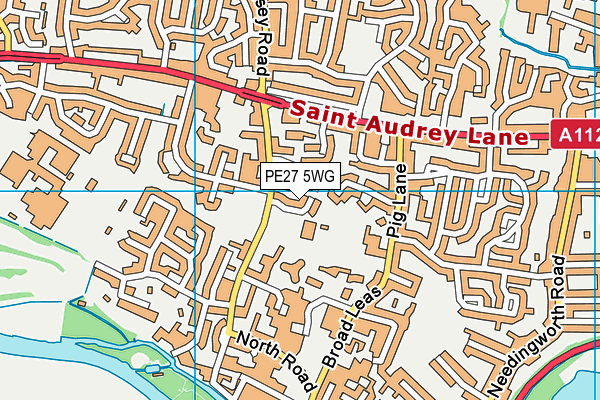 PE27 5WG map - OS VectorMap District (Ordnance Survey) PE27 5WG map - OS VectorMap District (Ordnance Survey)