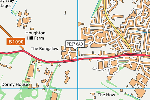 PE27 6AD map - OS VectorMap District (Ordnance Survey) PE27 6AD map - OS VectorMap District (Ordnance Survey)