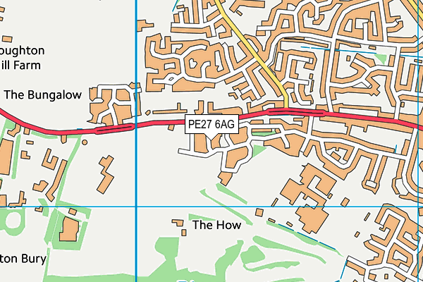 PE27 6AG map - OS VectorMap District (Ordnance Survey) PE27 6AG map - OS VectorMap District (Ordnance Survey)