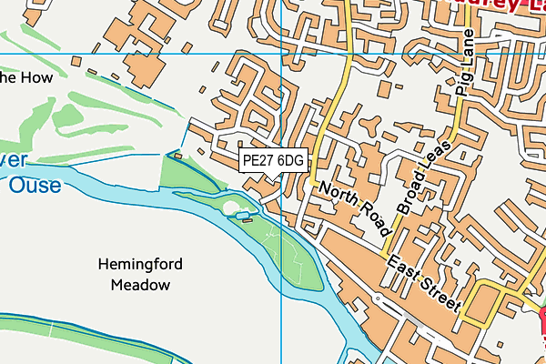 PE27 6DG map - OS VectorMap District (Ordnance Survey) PE27 6DG map - OS VectorMap District (Ordnance Survey)