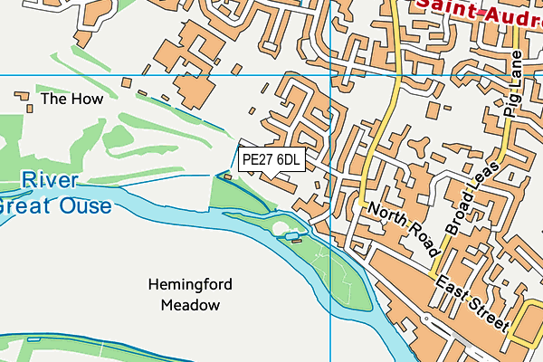 PE27 6DL map - OS VectorMap District (Ordnance Survey) PE27 6DL map - OS VectorMap District (Ordnance Survey)