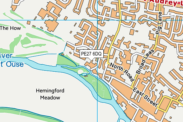 PE27 6DQ map - OS VectorMap District (Ordnance Survey) PE27 6DQ map - OS VectorMap District (Ordnance Survey)