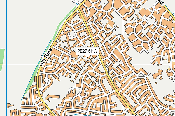 PE27 6HW map - OS VectorMap District (Ordnance Survey) PE27 6HW map - OS VectorMap District (Ordnance Survey)