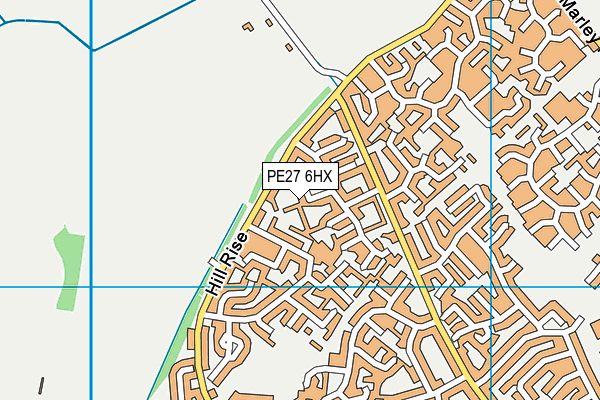 PE27 6HX map - OS VectorMap District (Ordnance Survey) PE27 6HX map - OS VectorMap District (Ordnance Survey)
