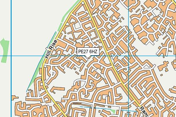 PE27 6HZ map - OS VectorMap District (Ordnance Survey) PE27 6HZ map - OS VectorMap District (Ordnance Survey)