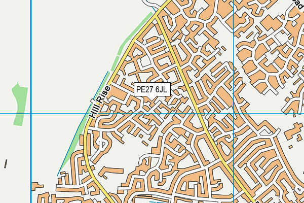 PE27 6JL map - OS VectorMap District (Ordnance Survey) PE27 6JL map - OS VectorMap District (Ordnance Survey)
