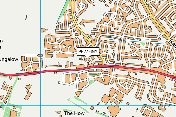 PE27 6NY map - OS VectorMap District (Ordnance Survey)