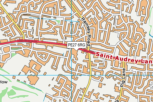 PE27 6RG map - OS VectorMap District (Ordnance Survey) PE27 6RG map - OS VectorMap District (Ordnance Survey)