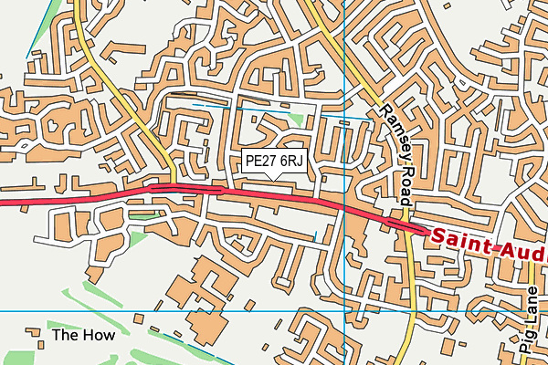 PE27 6RJ map - OS VectorMap District (Ordnance Survey) PE27 6RJ map - OS VectorMap District (Ordnance Survey)