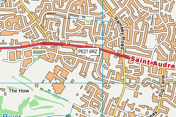 PE27 6RZ map - OS VectorMap District (Ordnance Survey) PE27 6RZ map - OS VectorMap District (Ordnance Survey)