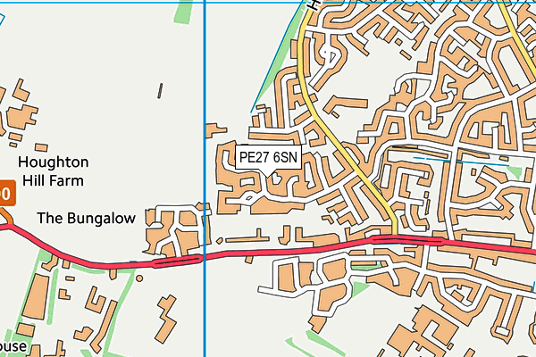 PE27 6SN map - OS VectorMap District (Ordnance Survey) PE27 6SN map - OS VectorMap District (Ordnance Survey)