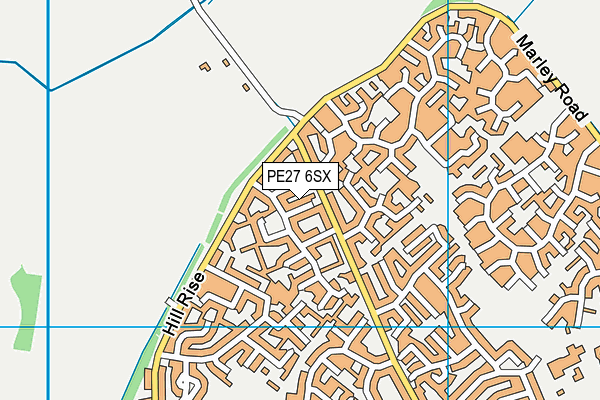 PE27 6SX map - OS VectorMap District (Ordnance Survey) PE27 6SX map - OS VectorMap District (Ordnance Survey)