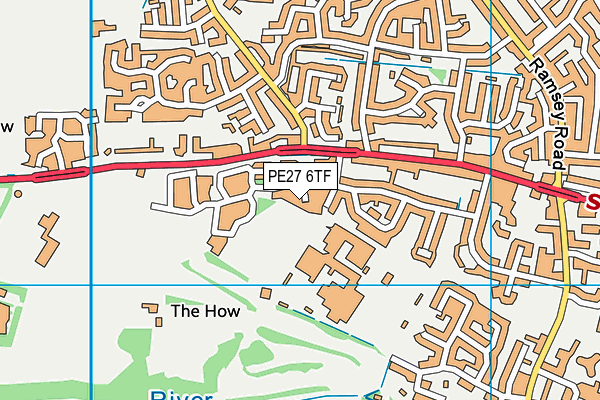 PE27 6TF map - OS VectorMap District (Ordnance Survey) PE27 6TF map - OS VectorMap District (Ordnance Survey)