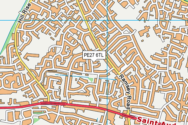 PE27 6TL map - OS VectorMap District (Ordnance Survey) PE27 6TL map - OS VectorMap District (Ordnance Survey)