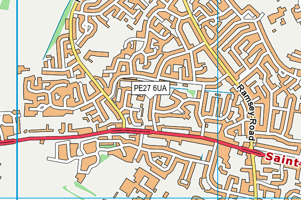 PE27 6UA map - OS VectorMap District (Ordnance Survey) PE27 6UA map - OS VectorMap District (Ordnance Survey)