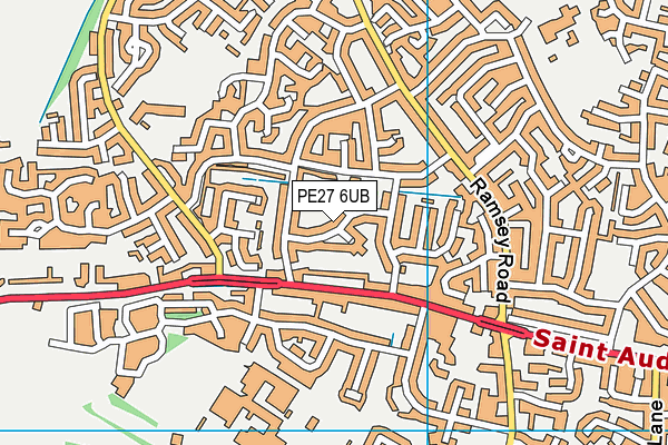 PE27 6UB map - OS VectorMap District (Ordnance Survey) PE27 6UB map - OS VectorMap District (Ordnance Survey)