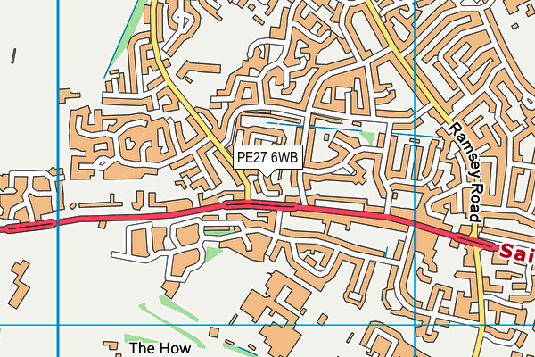 PE27 6WB map - OS VectorMap District (Ordnance Survey) PE27 6WB map - OS VectorMap District (Ordnance Survey)