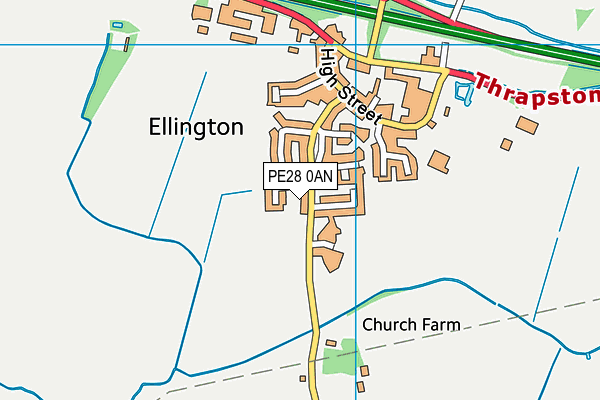 PE28 0AN map - OS VectorMap District (Ordnance Survey) PE28 0AN map - OS VectorMap District (Ordnance Survey)