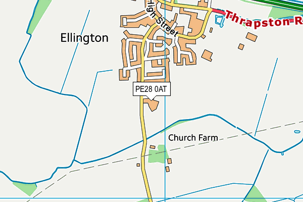 PE28 0AT map - OS VectorMap District (Ordnance Survey) PE28 0AT map - OS VectorMap District (Ordnance Survey)
