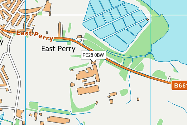 PE28 0BW map - OS VectorMap District (Ordnance Survey) PE28 0BW map - OS VectorMap District (Ordnance Survey)