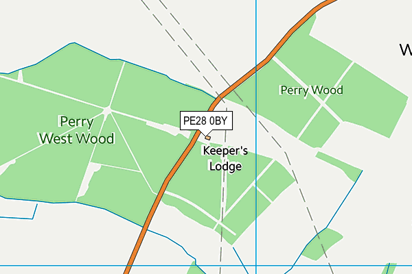 PE28 0BY map - OS VectorMap District (Ordnance Survey) PE28 0BY map - OS VectorMap District (Ordnance Survey)