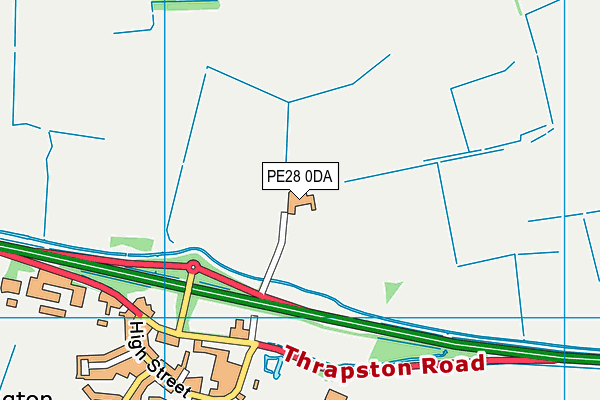 PE28 0DA map - OS VectorMap District (Ordnance Survey) PE28 0DA map - OS VectorMap District (Ordnance Survey)