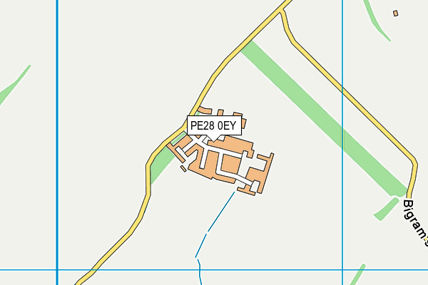 PE28 0EY map - OS VectorMap District (Ordnance Survey) PE28 0EY map - OS VectorMap District (Ordnance Survey)