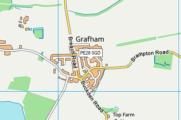 PE28 0GD map - OS VectorMap District (Ordnance Survey) PE28 0GD map - OS VectorMap District (Ordnance Survey)