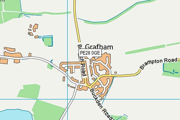 PE28 0GE map - OS VectorMap District (Ordnance Survey) PE28 0GE map - OS VectorMap District (Ordnance Survey)