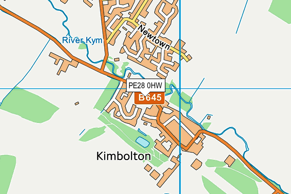PE28 0HW map - OS VectorMap District (Ordnance Survey) PE28 0HW map - OS VectorMap District (Ordnance Survey)