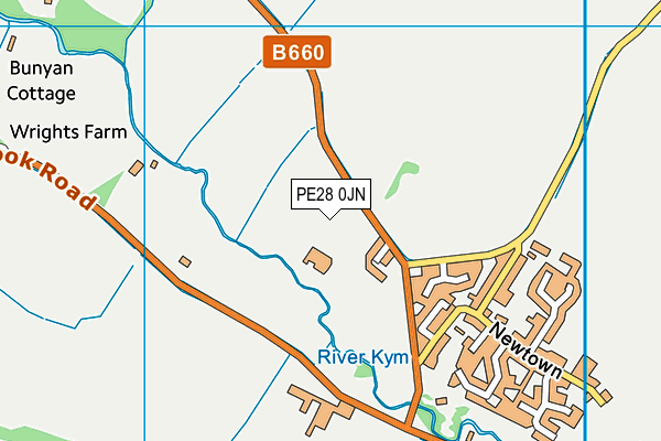 PE28 0JN map - OS VectorMap District (Ordnance Survey) PE28 0JN map - OS VectorMap District (Ordnance Survey)