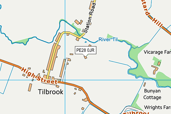 PE28 0JR map - OS VectorMap District (Ordnance Survey) PE28 0JR map - OS VectorMap District (Ordnance Survey)