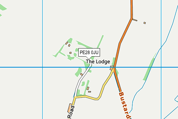 PE28 0JU map - OS VectorMap District (Ordnance Survey) PE28 0JU map - OS VectorMap District (Ordnance Survey)