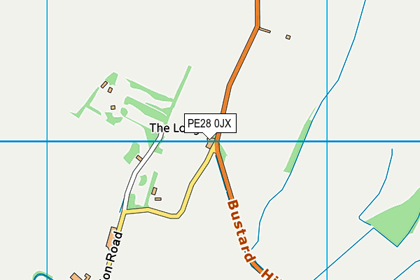 PE28 0JX map - OS VectorMap District (Ordnance Survey) PE28 0JX map - OS VectorMap District (Ordnance Survey)