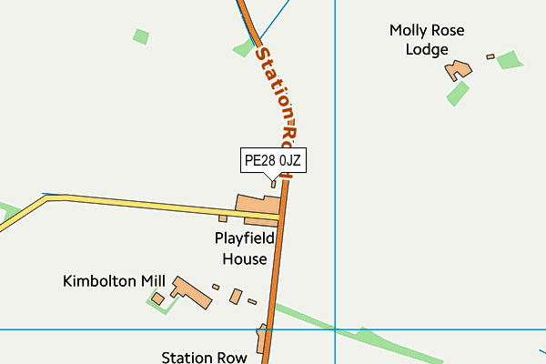 PE28 0JZ map - OS VectorMap District (Ordnance Survey) PE28 0JZ map - OS VectorMap District (Ordnance Survey)