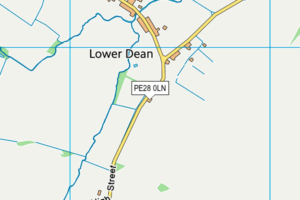PE28 0LN map - OS VectorMap District (Ordnance Survey) PE28 0LN map - OS VectorMap District (Ordnance Survey)
