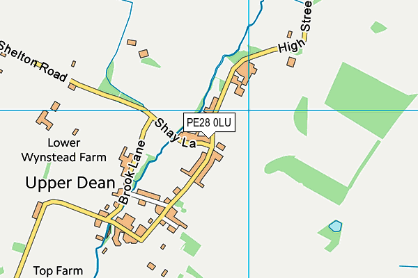 PE28 0LU map - OS VectorMap District (Ordnance Survey)