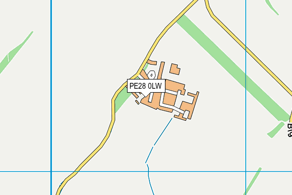 PE28 0LW map - OS VectorMap District (Ordnance Survey)