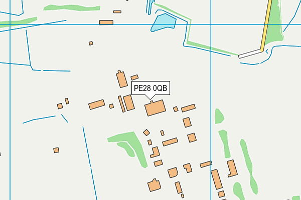 PE28 0QB map - OS VectorMap District (Ordnance Survey) PE28 0QB map - OS VectorMap District (Ordnance Survey)