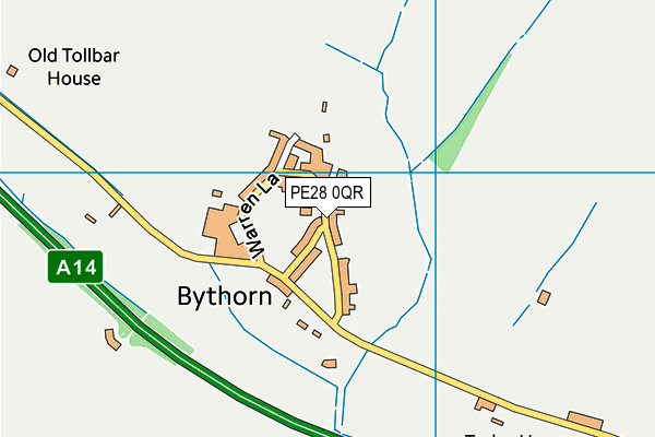 PE28 0QR map - OS VectorMap District (Ordnance Survey)