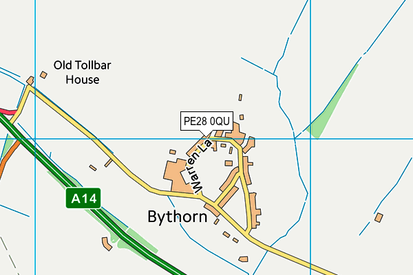 PE28 0QU map - OS VectorMap District (Ordnance Survey)
