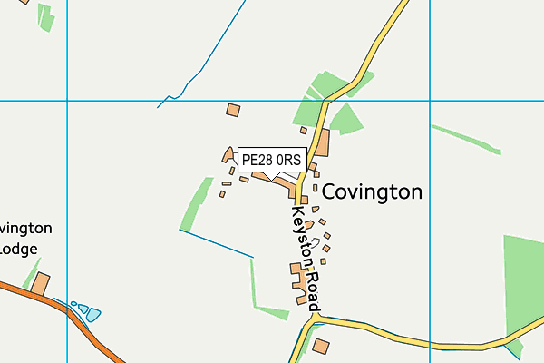 PE28 0RS map - OS VectorMap District (Ordnance Survey)