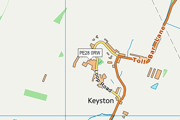 PE28 0RW map - OS VectorMap District (Ordnance Survey)