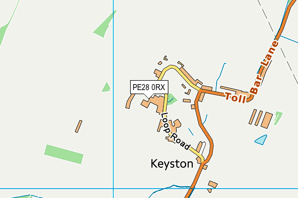 PE28 0RX map - OS VectorMap District (Ordnance Survey)