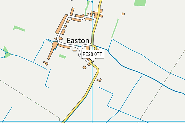 PE28 0TT map - OS VectorMap District (Ordnance Survey)