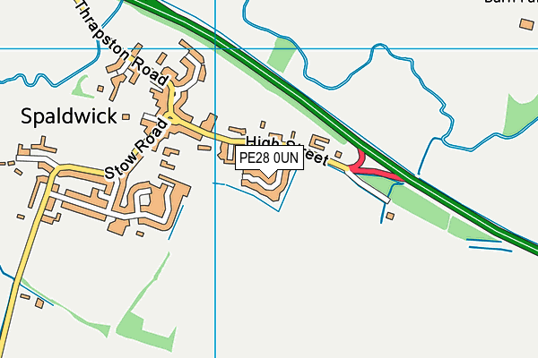 PE28 0UN map - OS VectorMap District (Ordnance Survey) PE28 0UN map - OS VectorMap District (Ordnance Survey)