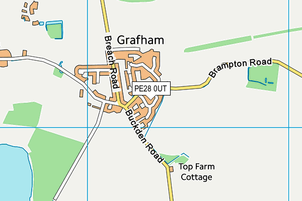 PE28 0UT map - OS VectorMap District (Ordnance Survey)