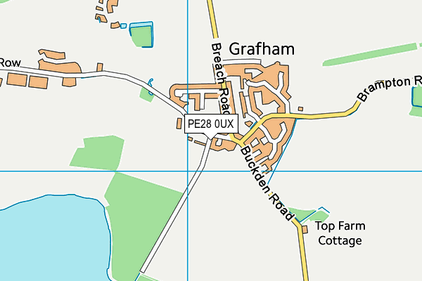 PE28 0UX map - OS VectorMap District (Ordnance Survey) PE28 0UX map - OS VectorMap District (Ordnance Survey)